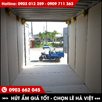 Giấy lót hút ẩm trong container